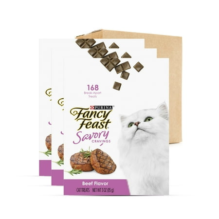 UPC: 0050000542970 | Fancy Feast Limited Ingredient Cat Treats Savory Cravings Beef Flavor (10 Packs of 3) 3 oz. Boxes