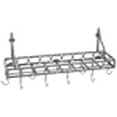 thumbnail image 3 of Old Dutch International 103PW 36 Inch x 9 Inch x 11.75 Inch Antique Pewter Bookshelf Pot Rack with 8 Hooks, 3 of 4