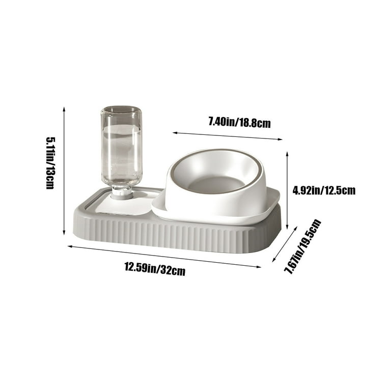 Water Feeder Auto Refill Water Bowl WNFJR Double Bowl Pet Feeder,  Anti-Spill Cat Water Bowl,