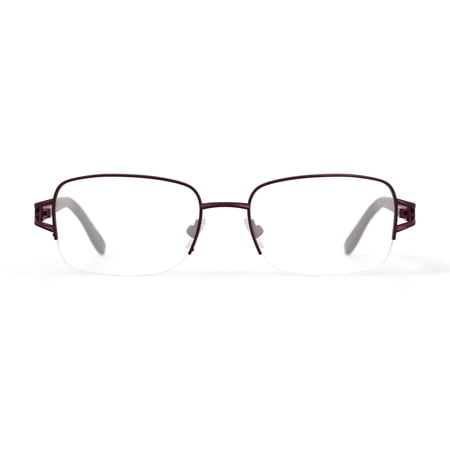 Luxe Women's WLO416 Rectangular Prescription Eyeglasses with Case, Plum