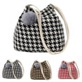 thumbnail image 2 of Women Shoulder Purse Fashion Lattice All-match Bucket Bag Shoulder Handbag, 2 of 8
