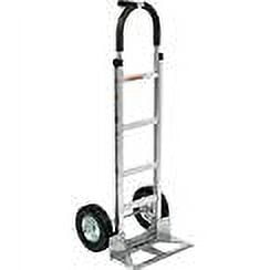 Global Industrial 168264 Aluminum Hand Truck with Pin Handle - Semi-Pneumatic Wheels