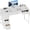 White, variant on HLDIRECT 47 inch Computer Desk with 6 Drawers, Reversible Home Office Desk with Storage, Office Desk for Home Office, Writing, Study, Work, Living Room,White