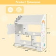 thumbnail image 3 of Costway Toy Storage Organizer 3-In-1 Kids Toy Shelf with Book Shelf, Storage Cabinet White, 3 of 10