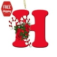 thumbnail image 6 of Holloyiver Christmas Tree Decoration Pendant, Personalized Christmas 26 Initial Letter Ornaments, Red Ornaments for Christmas Tree Indoor Christmas Decorations Christmas Xmas Gifts for Kids, 6 of 8
