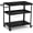 Black flattop - black frame, variant on Outdoor Grill Cart Table,Indoor and Outdoor Pizza Oven Table,with 4 Movable Total Lock Casters, Hooks, Side Handle Multifunctional