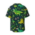 thumbnail image 2 of Disketp Men's Hawaiian Dinosaurs Print Shirts Button Down Holiday Beach Shirts-Medium, 2 of 7