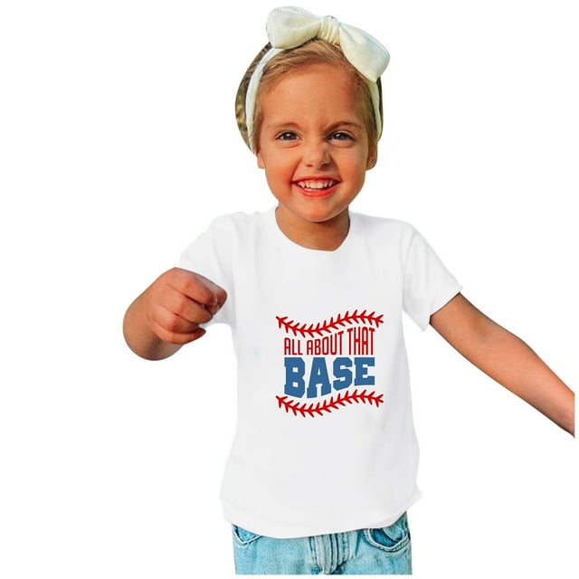 HVOBBTY T-Shirt Classique à Manches Courtes Décontracté pour Tout-Petits, T-Shirt Graphique à Manches Courtes Col Rond Crop Top pour Filles et Garçons de 3 à 14 Ans T-Shirt Blanc, 110