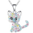 thumbnail image 1 of Dije y Cadenas de Gatita, MXKCE-001, 1Pza, Gato/Circonia, Plata, Metal, Cadena y Dije, 1 of 2