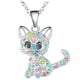 thumbnail image 1 of Dije y Cadenas de Gatita, MXKCE-001, 1Pza, Gato/Circonia, Plata, Metal, Cadena y Dije, 1 of 2