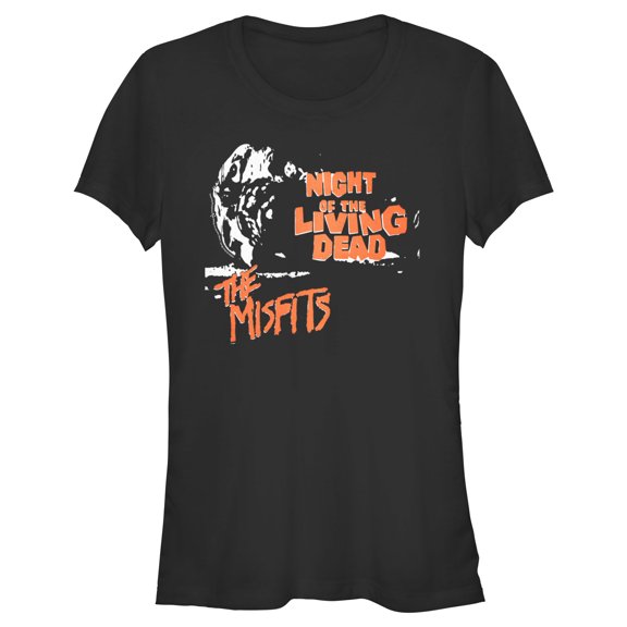 Junior's Misfits Night of the Living Dead Graphic Tee Black Large
