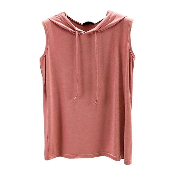 Womens Tops Short Sleeve Summer Sleeveless Hooded Tank Top T Shirt Athletic Relaxed Breathable Fashion Clothes Blouses Dressy Casual Women