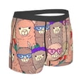 thumbnail image 3 of Balery Cute Lamas Men's Boxer Briefs, Soft and Breathable Cotton Underwear with nylon Waistband-XX-Large, 3 of 9
