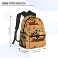 thumbnail image 4 of Gaeub Brown Mushrooms School Backpack Waterproof Bookbag for Men Women College High School Bags, 4 of 8