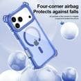 thumbnail image 4 of for iPhone 17 Pro Magnetic Case, Compatible with MagSafe, Clear PC+TPU Shock-Resistant Anti-Scratch Lightweight Non-Slip Drop Protective Slim Thin Cover with Wrist Strap + Shoulder Strap, Blue, 4 of 7