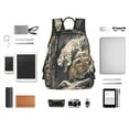thumbnail image 4 of Honeii Graceful Snow Leopard Print Lightweight Backpacks,Carry on Backpack,Durable Backpack for School, Work & Travel, 4 of 7