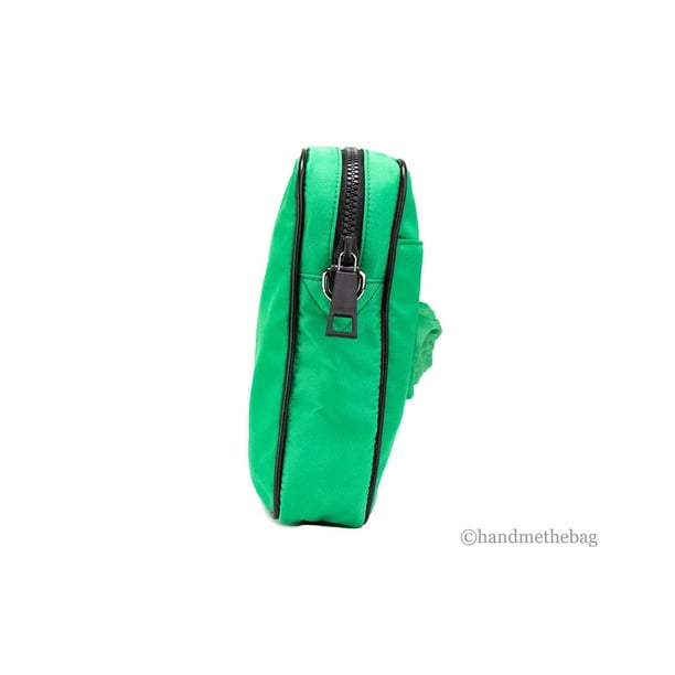 Versace Small Bright Green Nylon Fabric Medusa Crossbody