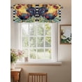 thumbnail image 2 of Vintage Sunflower Rooster Curtain Valances for Windows, Pastoral Watercolor Plaid Kitchen Valance Window Treatment, Light Filtering Block Curtains for Bathroom/Bedroom/Living Room 54'' x 18'', 2 of 9