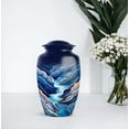 thumbnail image 7 of MUKTIVE River Blue Urns for Ashes Adult Male & Female Inch - Set 0f 5 Burial Adult Urns for Human Ashes Women & Men - Memorial Combo Urn - Funeral Urn for Cremated Remains (1 Large, 4 Keepsake), 7 of 7