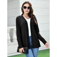 thumbnail image 2 of Mengpipi Womens Open Front Cardigans Casual Long Sleeve Classic Knit Sweater Outerwear with Pockets S-XXL, 2 of 5