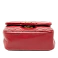 thumbnail image 3 of Pre-Owned CHANEL Mini Matelasse Chain Shoulder Bag in Red and Gold Lambskin for Women, 3 of 5
