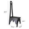 thumbnail image 6 of Heavy Duty Wood Step Stool with 32.75 inches Tall Handle, Vintage Step Stool for for Kitchen, Bedroom or Bathroom, Black, 6 of 6