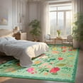 thumbnail image 5 of GUUCHA 8'x10'Area Rugs for Living Room Floral Print Rug Floor Carpet for Bedroom,Green, 5 of 7