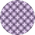 thumbnail image 1 of Ahgly Company Indoor Round Patterned Rebecca Purple Area Rugs, 5' Round, 1 of 6