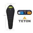 thumbnail image 2 of Sleeping Tipo Momia LEEF Regular 0°F (-17°C) Teton Sports Negro, 2 of 7