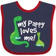 thumbnail image 3 of Inktastic My Pappy Loves Me Grandchild Boys Baby Bib, 3 of 4