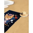 thumbnail image 3 of Spirit of America Cotton Blend Firework Cat Patriotic Graphic Print Quick Dry Beach Towel, 34" X 64", 3 of 6