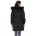 thumbnail image 4 of YouLoveIt Womens Long Down Jackets Hooded Coat Zipper Up Puffer Down Jackets Coats Outwear Plus-Size Winter Warm Coat Down Zip Parka Hooded Warm Overcoat with Fuax Fur Collar Trim, 4 of 8