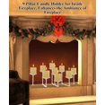 thumbnail image 2 of SHIQI-Fireplace Candle Holder Candelabra Stand, White, 2 of 4
