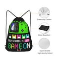 thumbnail image 5 of XMXT Waterproof Gym Bag, Pixel Style Game Print Drawstring Backpack for Men, m Multicolor, 5 of 8