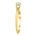 thumbnail image 2 of SZUL Women's 1/4 Carat Round Diamond Solitaire Ring in 14K Yellow Gold (J-K-L Color, I2-I3 Clarity), 2 of 5