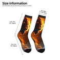 thumbnail image 2 of Uemuo Red And Blue Fire Skull Warrior Printed Kids Boys Socks Seamless Crew Socks Crazy Funny Athletic Sport Socks for Children, 2 of 6