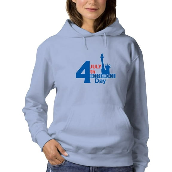 4th Of July Independence Day. Hoodie Women -Image by Shutterstock, Female 4X-Large