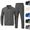 Dark Gray, variant on Frnrwgo Men's 2-Piece Athletic Set Loose Fit Full Zip Breathable Comfortable Lightweight Tracksuit Casual Outfit with Pockets