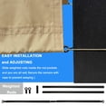 thumbnail image 6 of Universal Waterproof Pergola Shade Cover Replacement Canopy W/ Heavy Duty Weighted Metal Rods Sand 16' x 9', 6 of 6