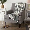 thumbnail image 6 of Black & Mineral 2-Tone Chevron Stripe Throw, 6 of 6