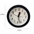 thumbnail image 2 of Reloj despertador analógico decorativo redondo negro for sala de estar, cocina, dormitorio, oficina, mesita de noche, escritorio, mesa for estudiantes, reloj despertador multifuncional, 2 of 7