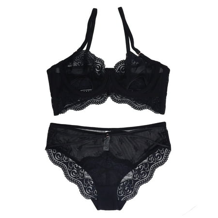 

PantySet Stylish LingerieSet Elegant Nylon BirthdayGift For LingerieParty For Home Bedroom Black 70B
