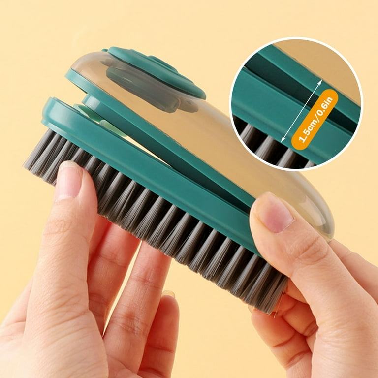 2Pcs Multifunctional Liquid Shoe Cleaning Brush with Soap Dispenser, Shoe  Laundry Brush Scrub Brushes for Cleaning, Soft Bristle Cleaning Brushes for