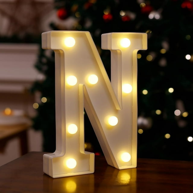 Matoen12 Christmas Alphabet Colored Lights Holiday Party Colored Lights