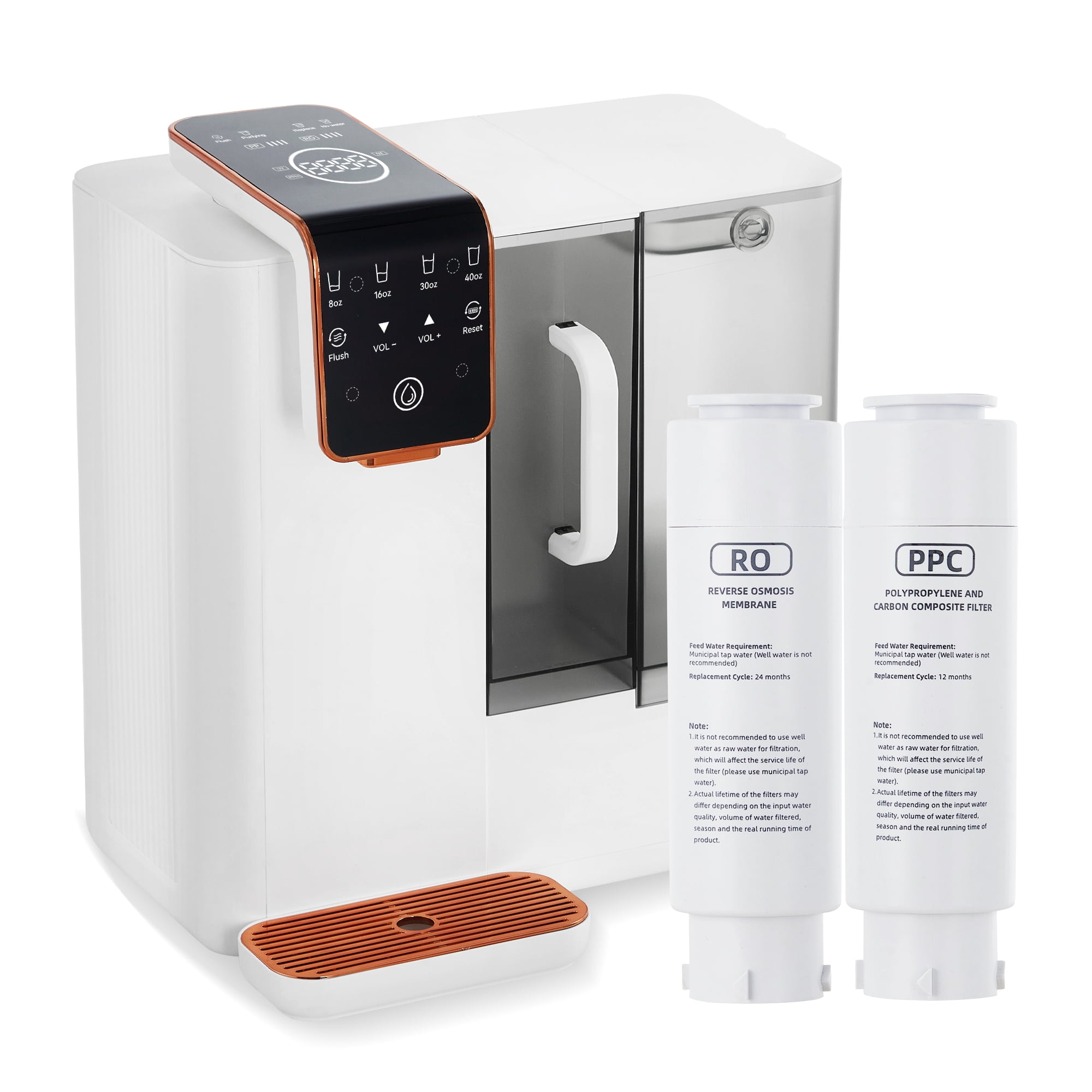 Under-Sink Tankless Reverse Osmosis Water Filter, Reverse Osmosis System, 600 GPD Water Filter, 2:1 Pure to Drain/Under Sink RO System/7 Stage Filtration for Home Office