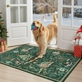 thumbnail image 3 of Wonnitar Christmas 2x3 Entryway Rug, Non Slip Soft Small Kitchen Rug, Christmas Indoor Door Mat for Entrance, Washable Xmas Low Pile Throw Rug for Bathroom Holiday Decor, Green, 3 of 15