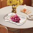 thumbnail image 6 of TISHITA Serving Tray Vanity Tray Serving Plate Nordic Desk Organizer Jewelry Storage Tray Cafe Cafeteria Tray for Farmhouse White L, 6 of 8