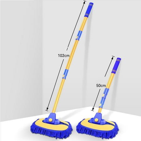 

Car Wash Brush Telescoping Long Handle Cleaning Chenille Mop Brushes Tool Kit AU
