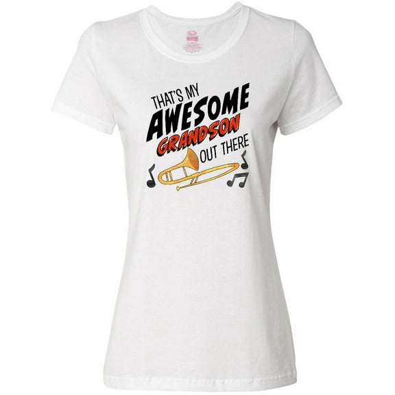 Inktastic That's My Awesome Grandson out There with Trombone Women's T-Shirt