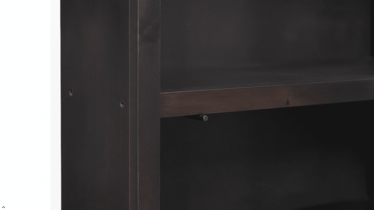 Bowery Hill Traditional 84" Tall 6-Shelf Wood Bookshelf Bookcase in Espresso